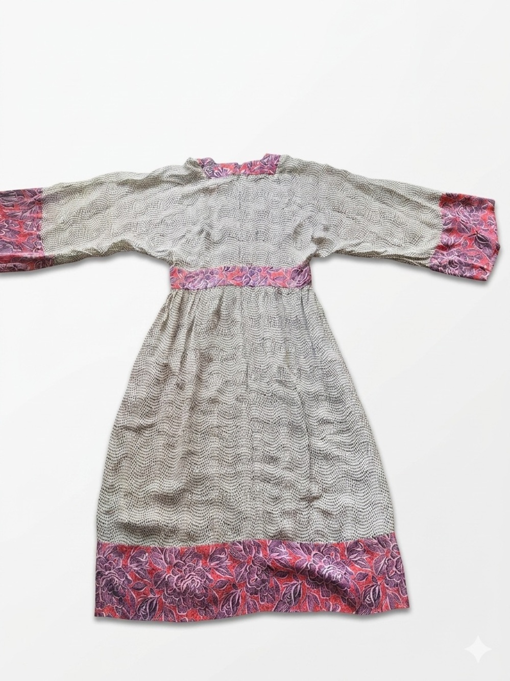 Duro Olowu London Silk Mixed Print V-Neck Midi Dress Size 36 / US 4 Artisanal - Picture 9 of 15